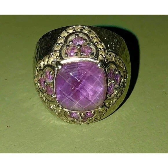Gorgeous Sima K Amethyst Sterling ring 7.5 - Picture 3 of 3